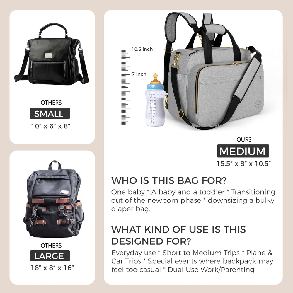 Mellories diaper bag stroller attachment for versatile outings