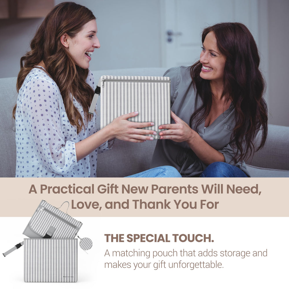 Mellories travel changing station offers standalone use for quick trips.