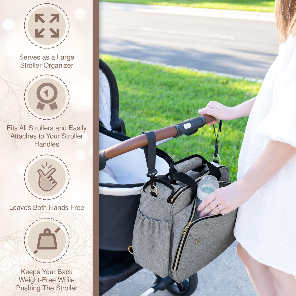 Mellories travel-ready diaper bag fits under airplane seats