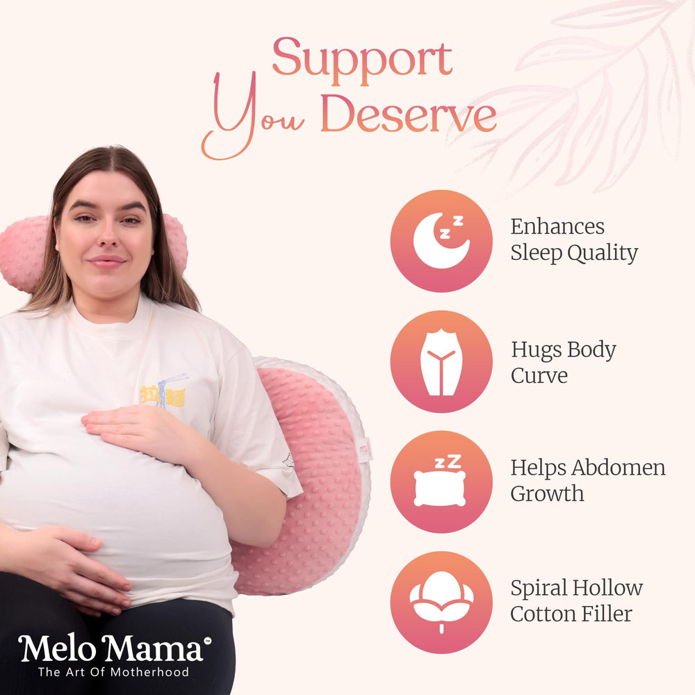 Melo Mama pillow provides targeted support during sleep, rest, and sitting moments
