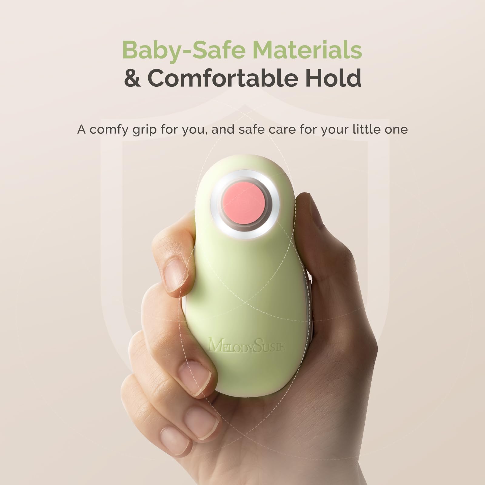MelodySusie baby nail file soft grip shell enhances anti-slip handling