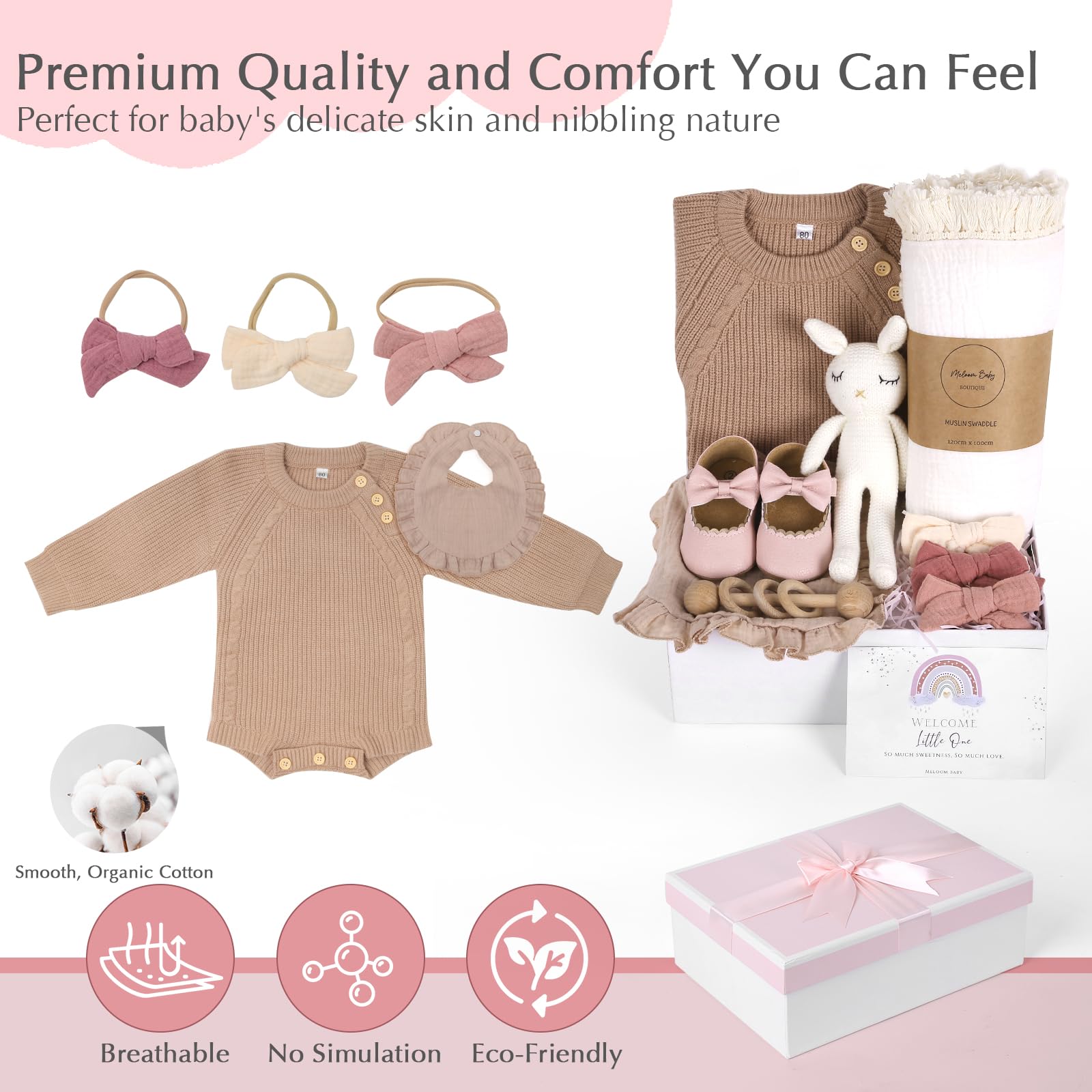 Meloom Deluxe muslin swaddle blanket breathable comfort for naps