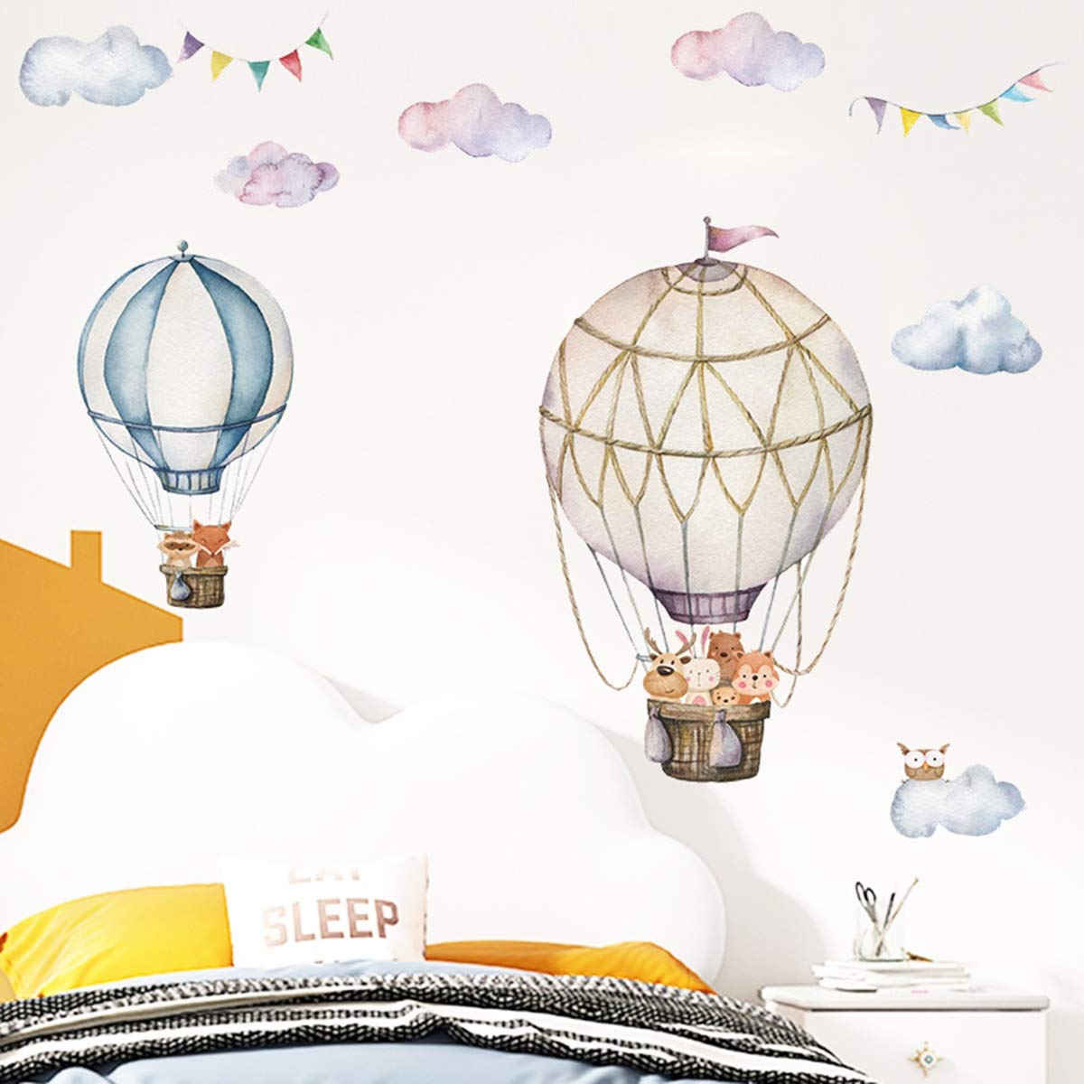 Melostu living room wall stickers bring whimsy while removing cleanly.
