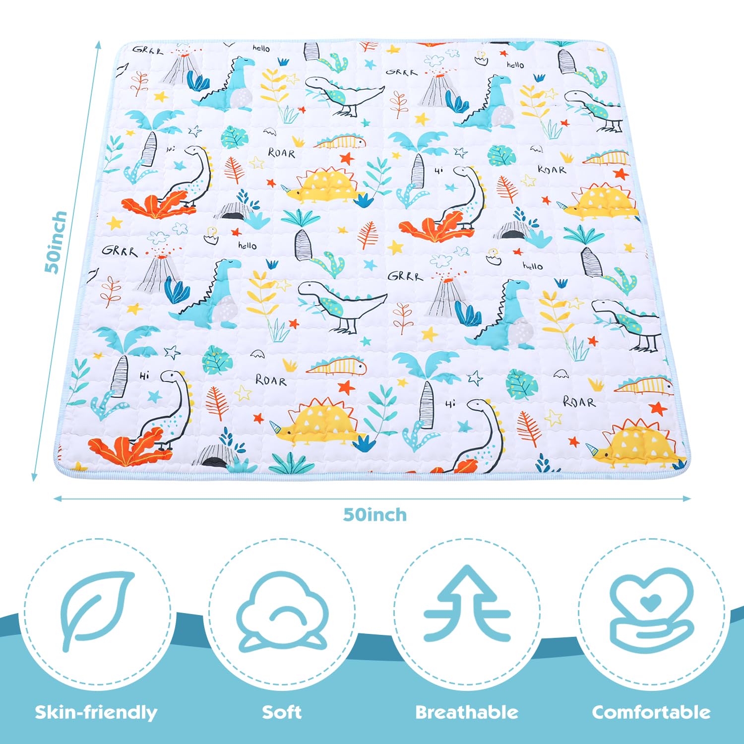 MEM Playpen Mat forest pattern sparks curious, engaging playtime.