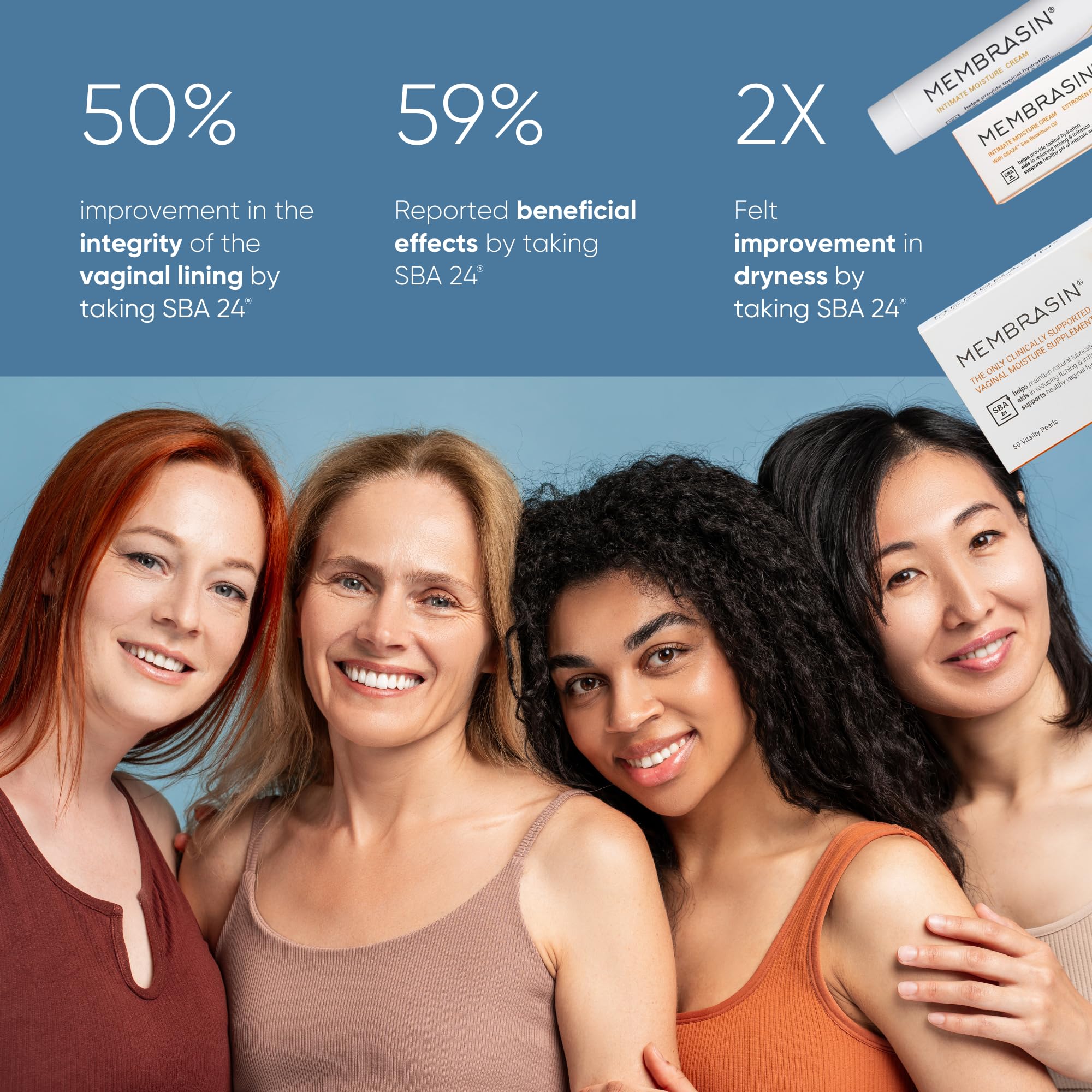 Dosage spoon image illustrating simple daily intake with Membrasin Vitality Pearls.