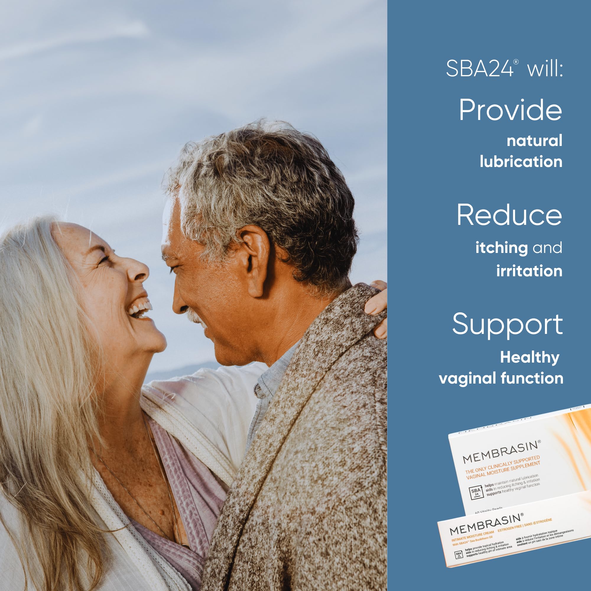 Lifestyle shot of Membrasin Vitality Pearls in use during daily routine.