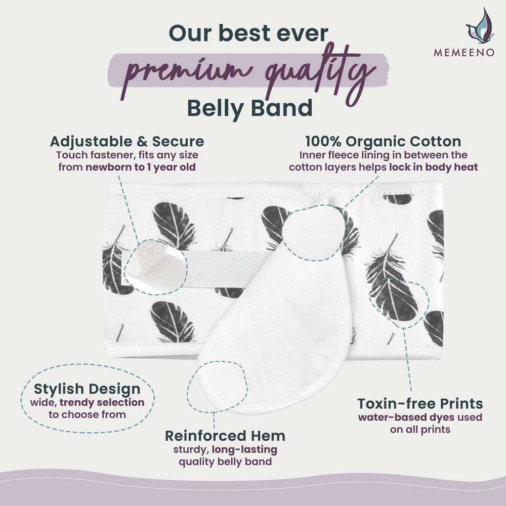 MEMEENO adjustable Velcro belly band ensures secure fit.
