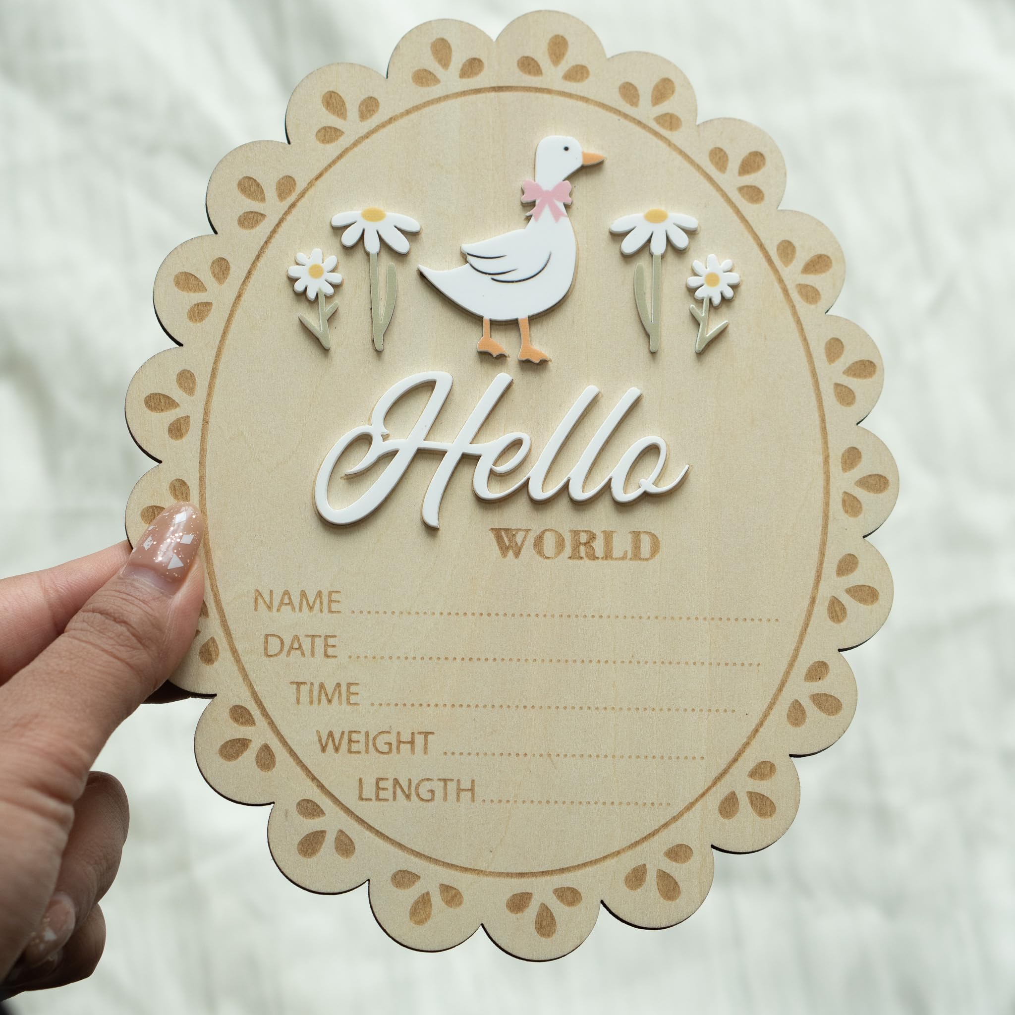 MEMOLEBIA wooden sign closeup highlights craftsmanship and natural finish.
