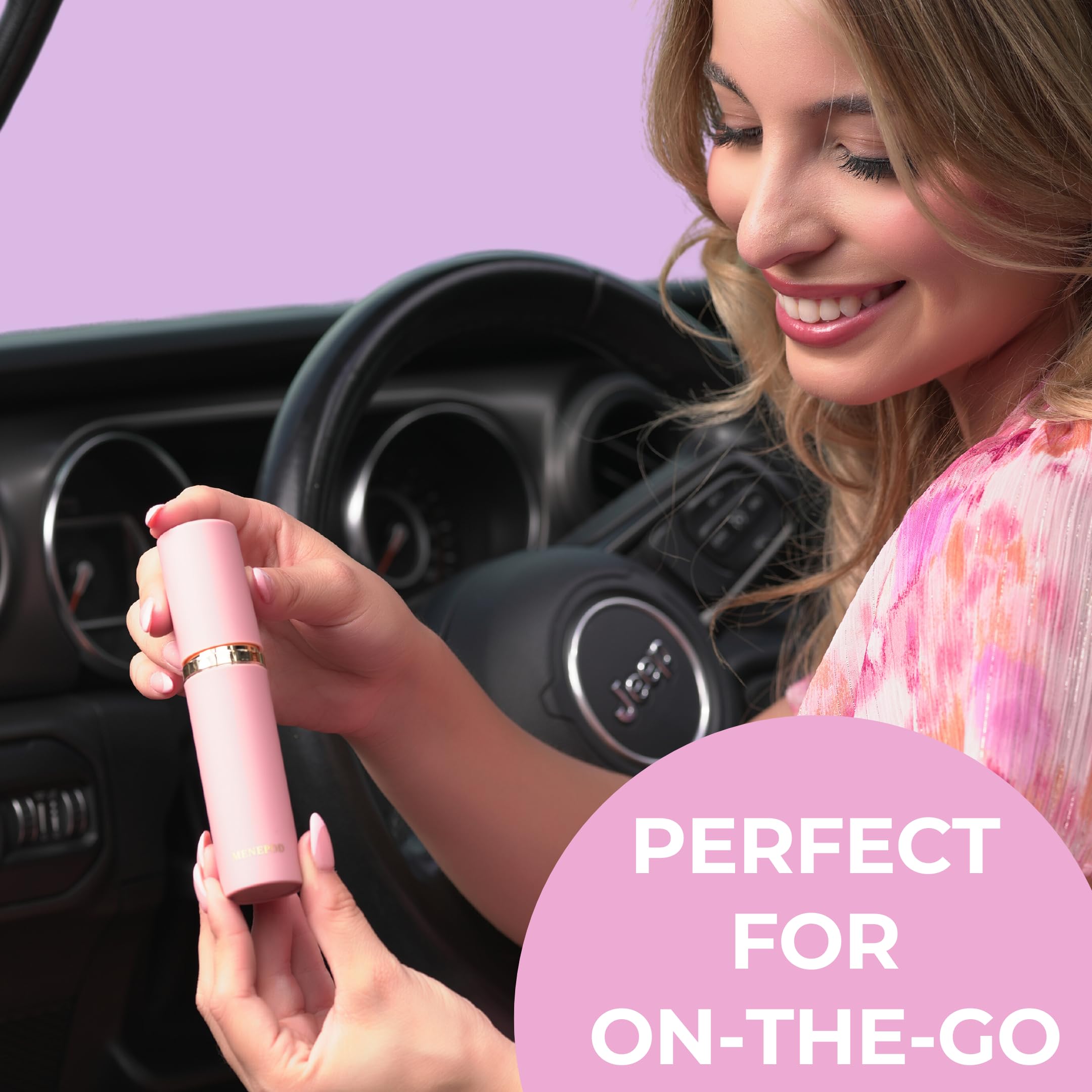 Menepod compact travel-friendly design fits bags for convenient hygiene on the move