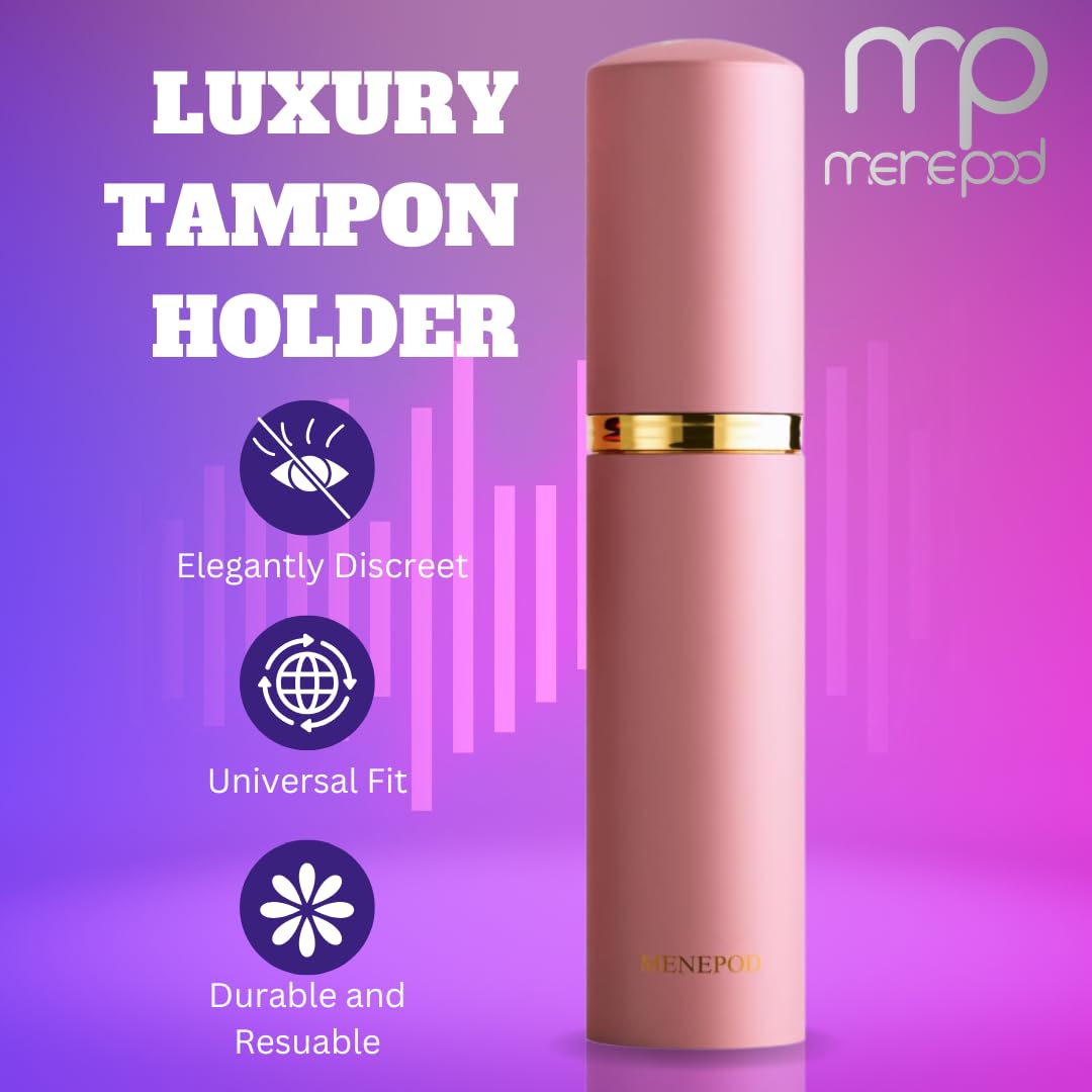Menepod tampon case in a purse, travel-ready and discreet for on-the-go care