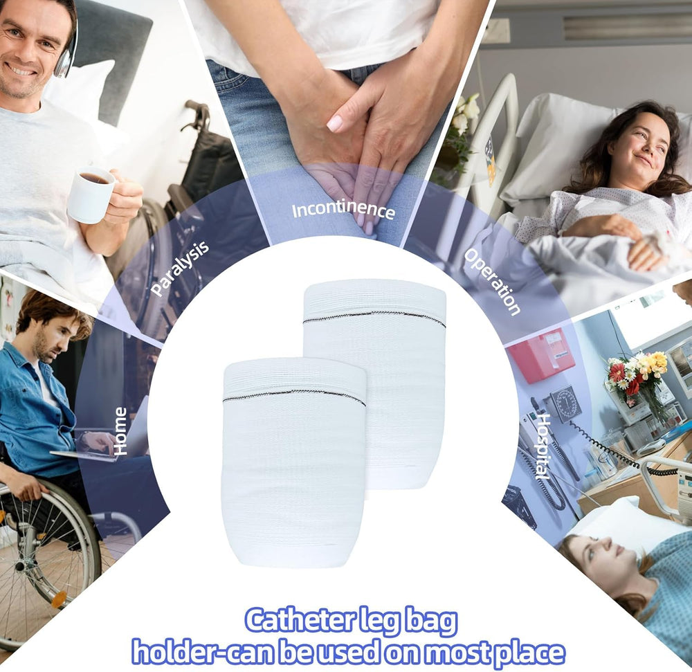 Meng Yu Qian Xun catheter leg bag holder adjustable strap ensures secure fit.