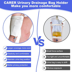 Meng Yu Qian Xun catheter leg bag holder top opening enables easy bag insertion and drainage.