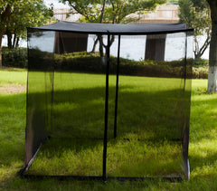 Mengersi mosquito net on a twin bed setup with full coverage and breathable airflow.