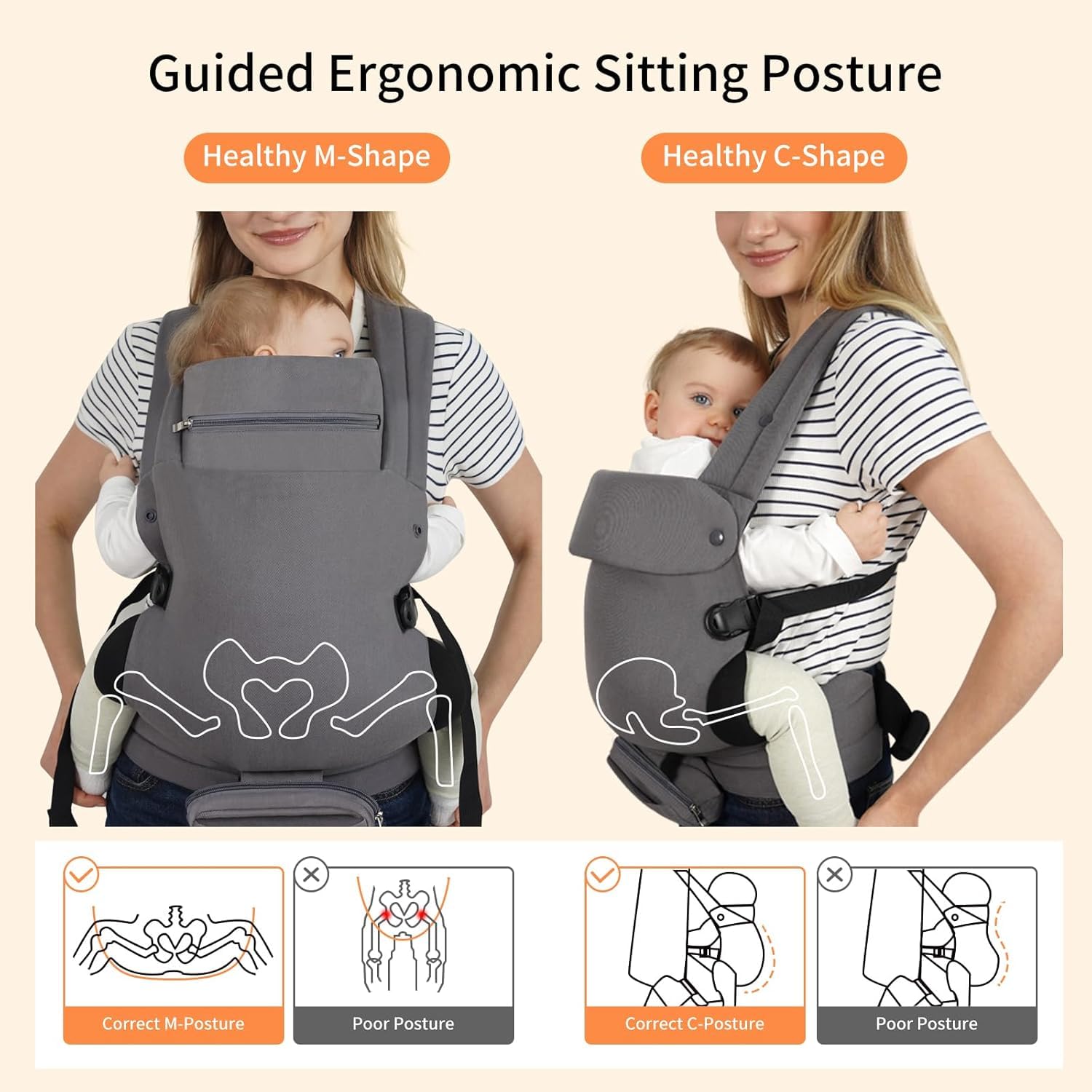 Menlonigt baby carrier back-carry for toddlers enables hands-free grocery runs.