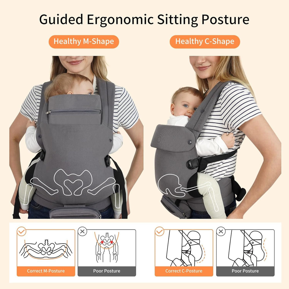 Menlonigt baby carrier back-carry for toddlers enables hands-free grocery runs.