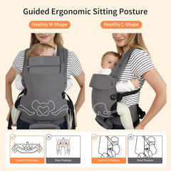 Menlonigt baby carrier back-carry for toddlers enables hands-free grocery runs.