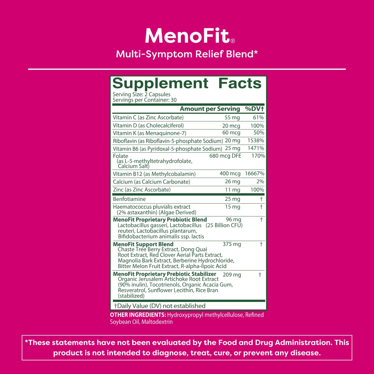 MENOLABS MenoFit digestive-health icon conveys prebiotic and probiotic benefits