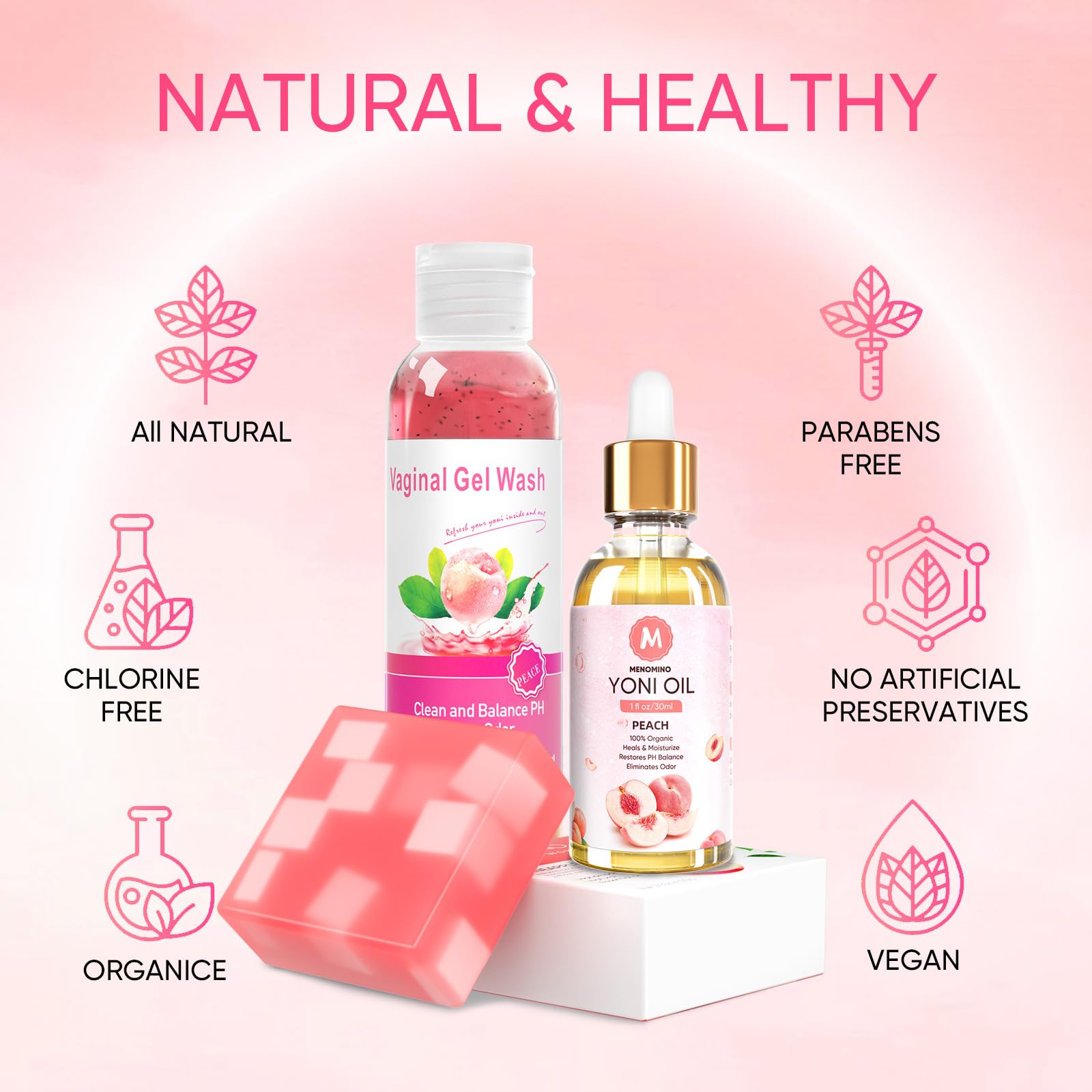 MENOMINO yoni bar soap closeup highlights creamy lather for daily intimate care.