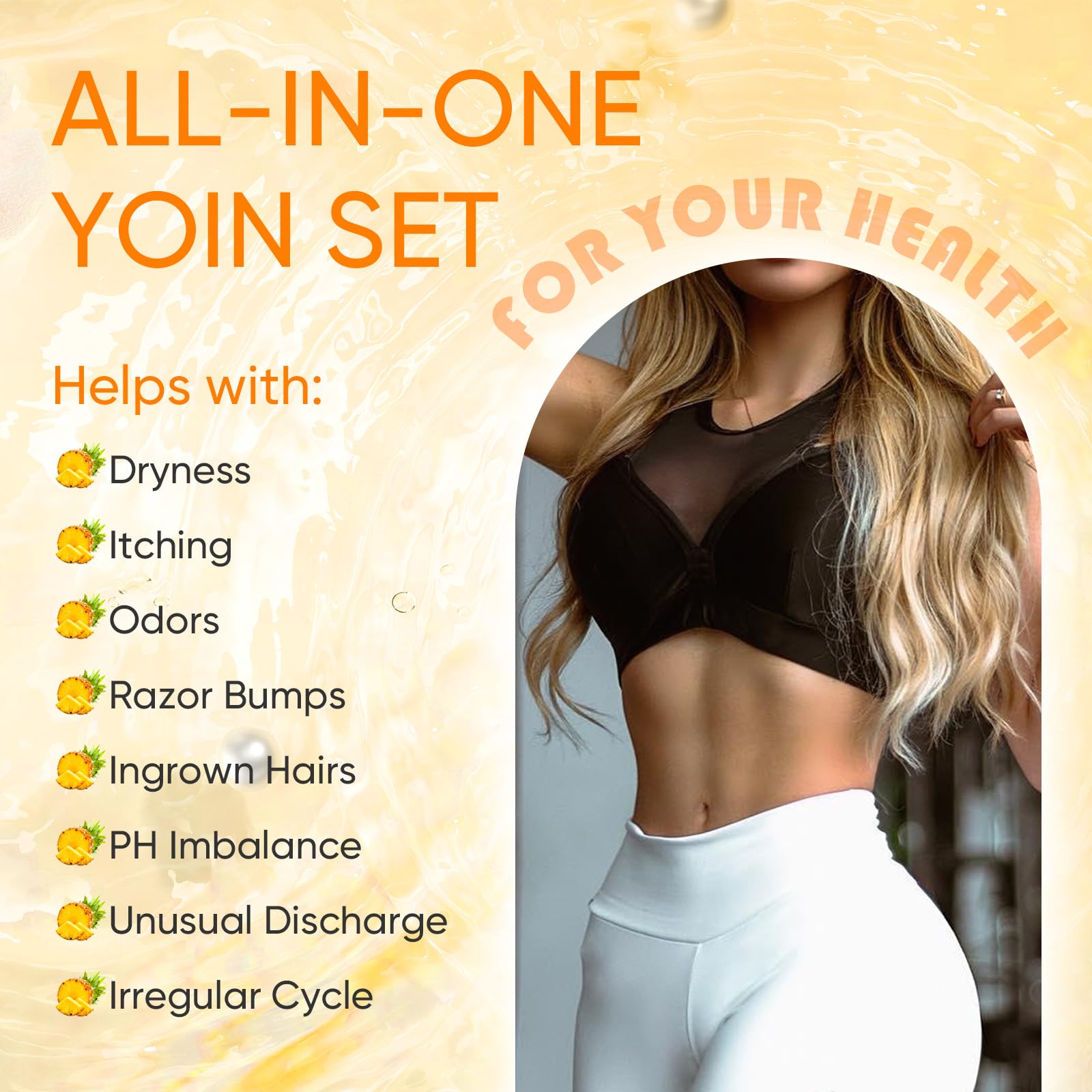 Menomino yoni care packaging with wash and oil kit.