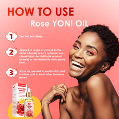 MENOMINO Yoni Oil Rose on skin with quick absorption and light feel.