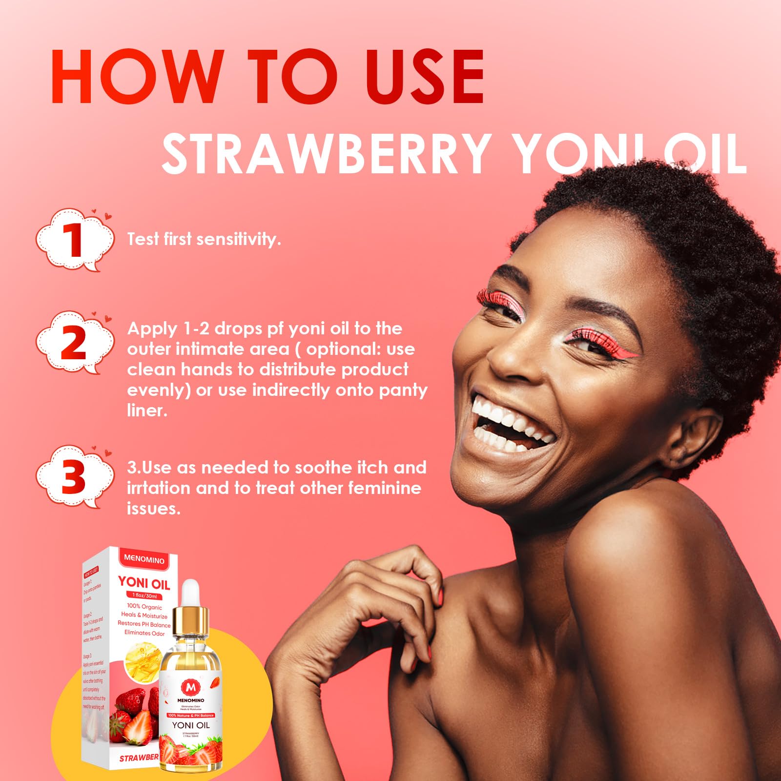 MENOMINO yoni oil travel-friendly packaging ideal for on-the-go care.