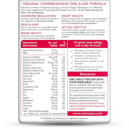Menopace Original tablets arranged to show 90-count supply for ongoing nutrition