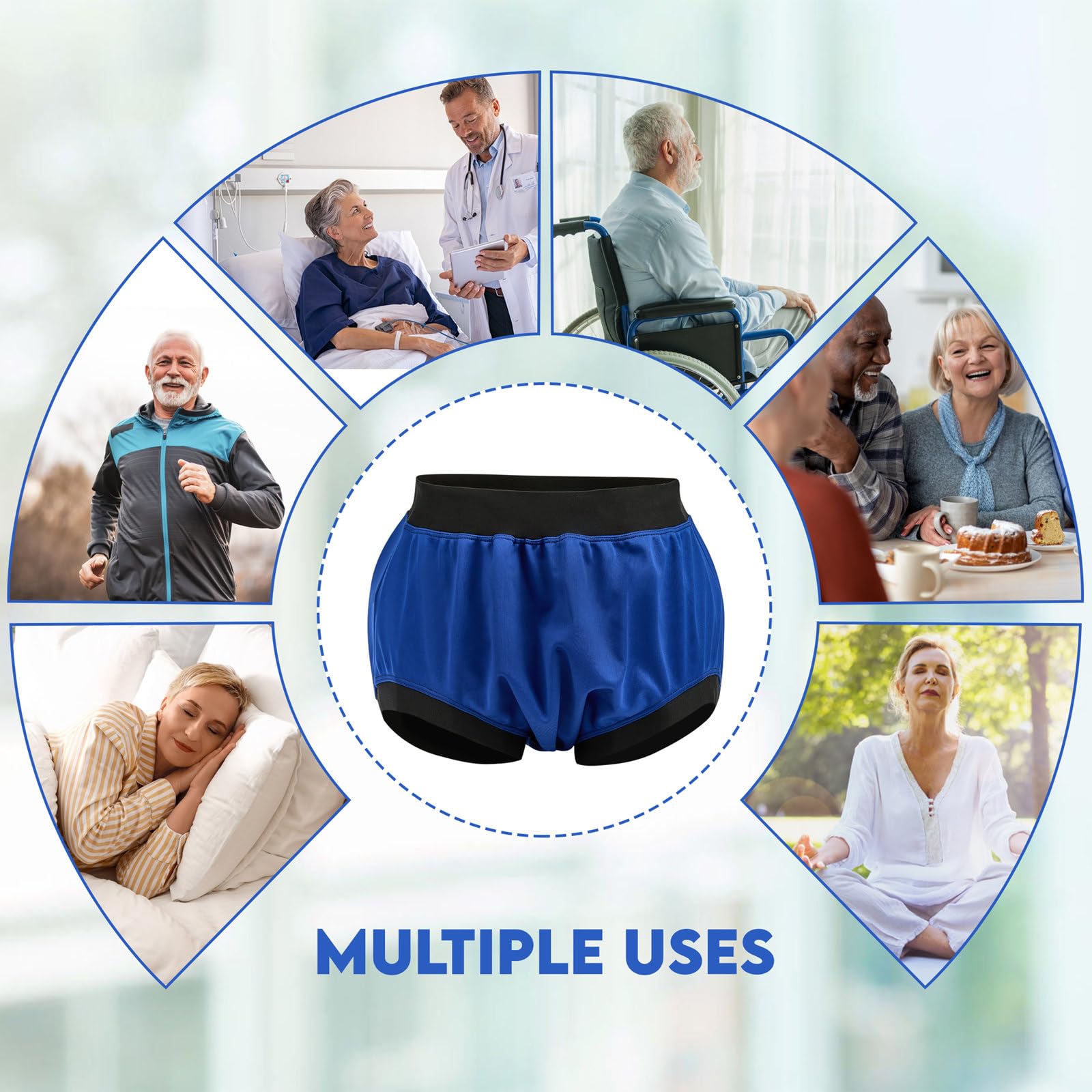 Menpol blue color diaper covers pack for everyday discreet protection.
