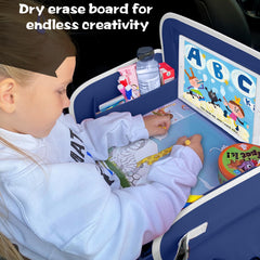 MENZOKE Travel Tray with cup holder for convenient snacks on the move.