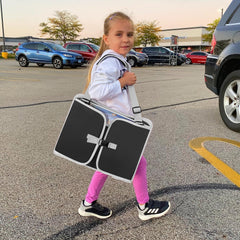 Menzoke travel tray with dry erase board for quick on-the-go doodling