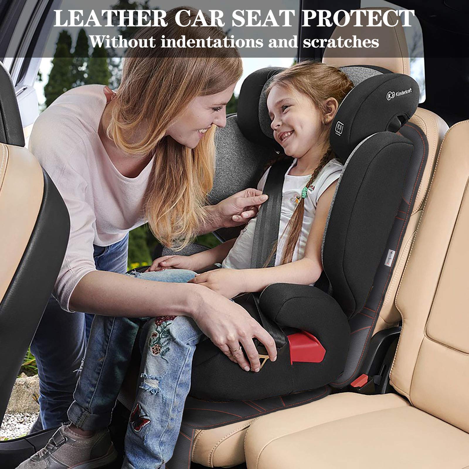 Meolsaek adjustable straps keep the cover secure with a quick headrest attachment.