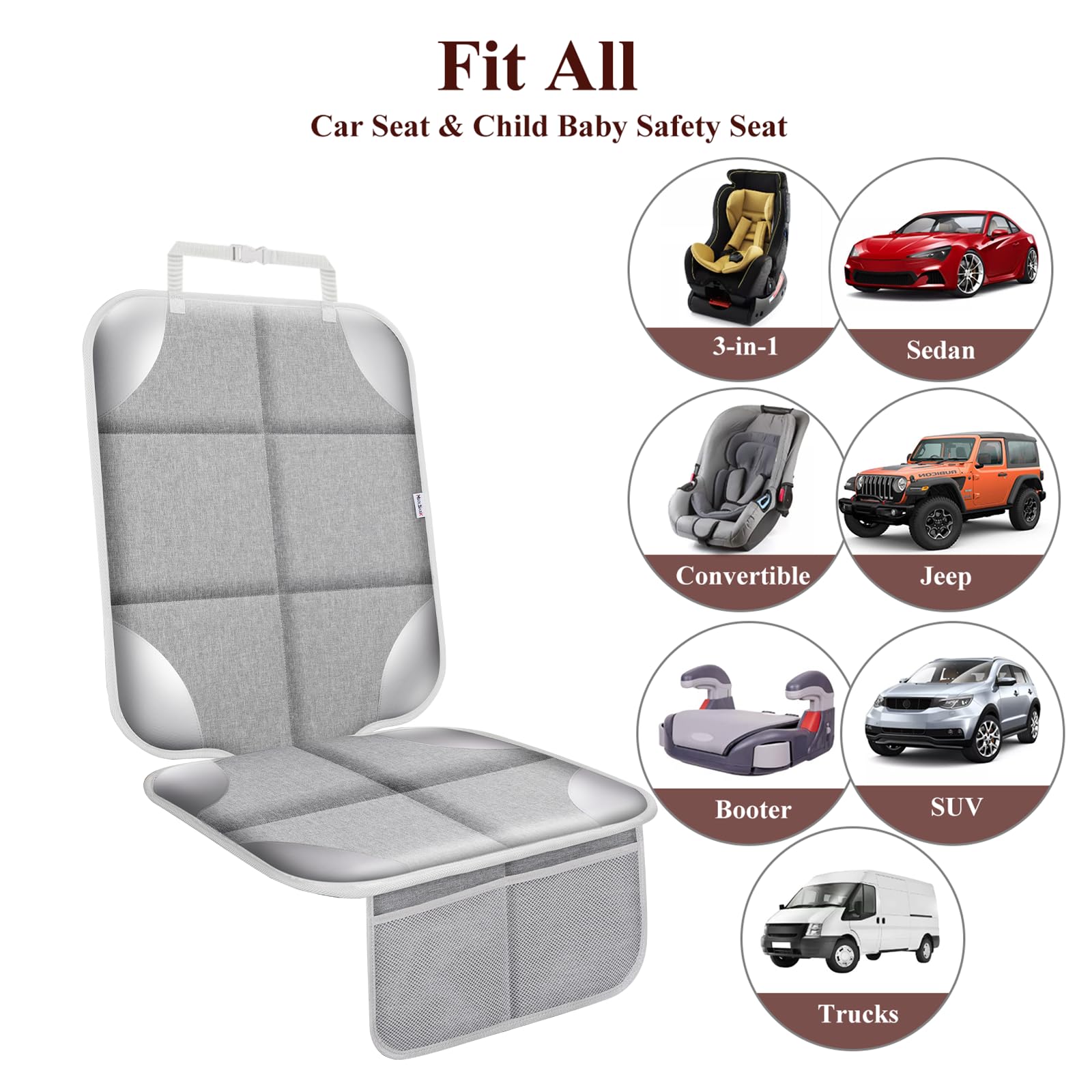 Meolsaek anti-slip backing keeps the protector in place while driving