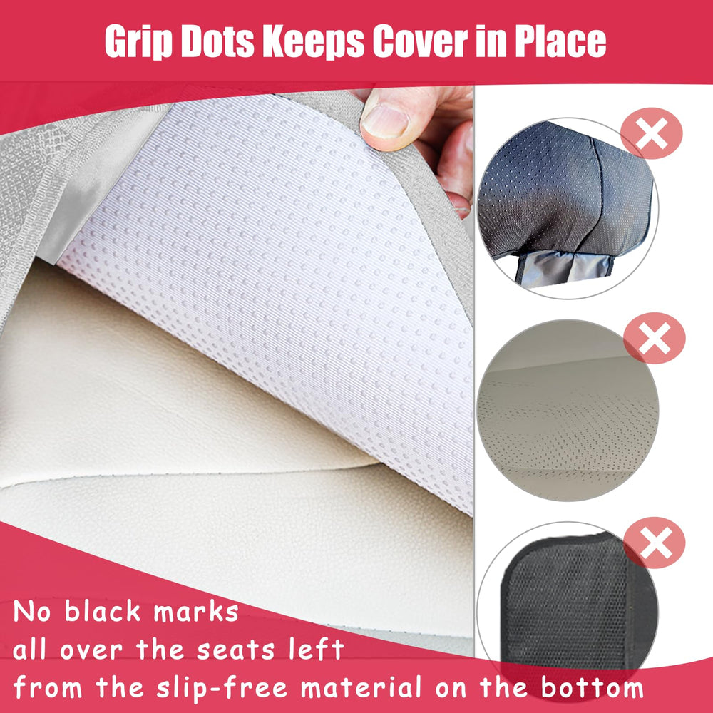 Meolsaek car seat protector anti-slip backside keeps it in place