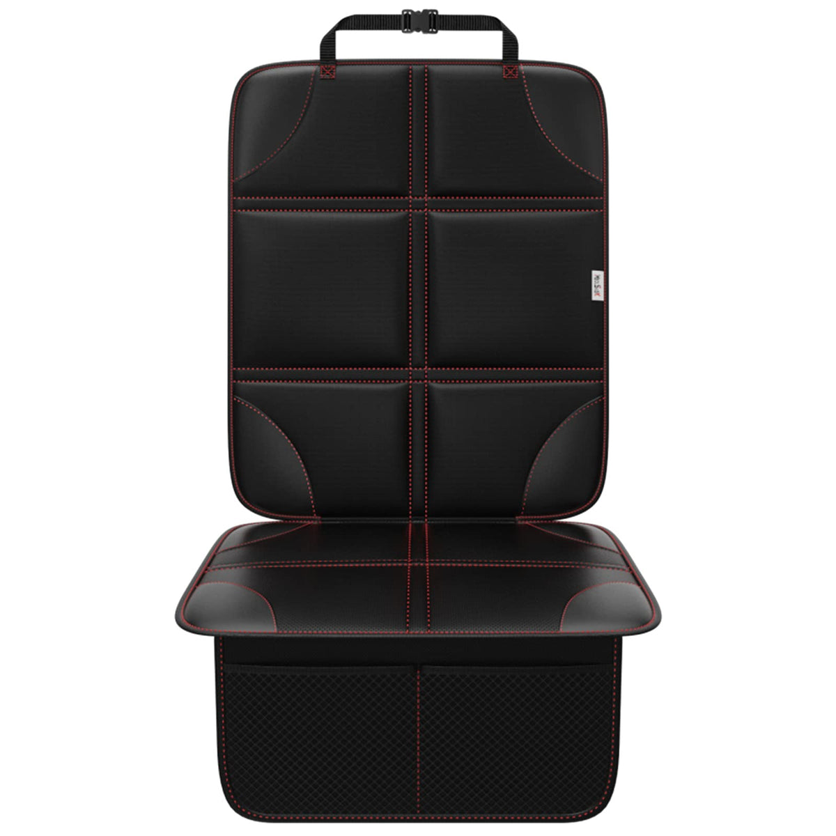 Meolsaek car seat protector with non-slip backing keeps seats stable during travel.