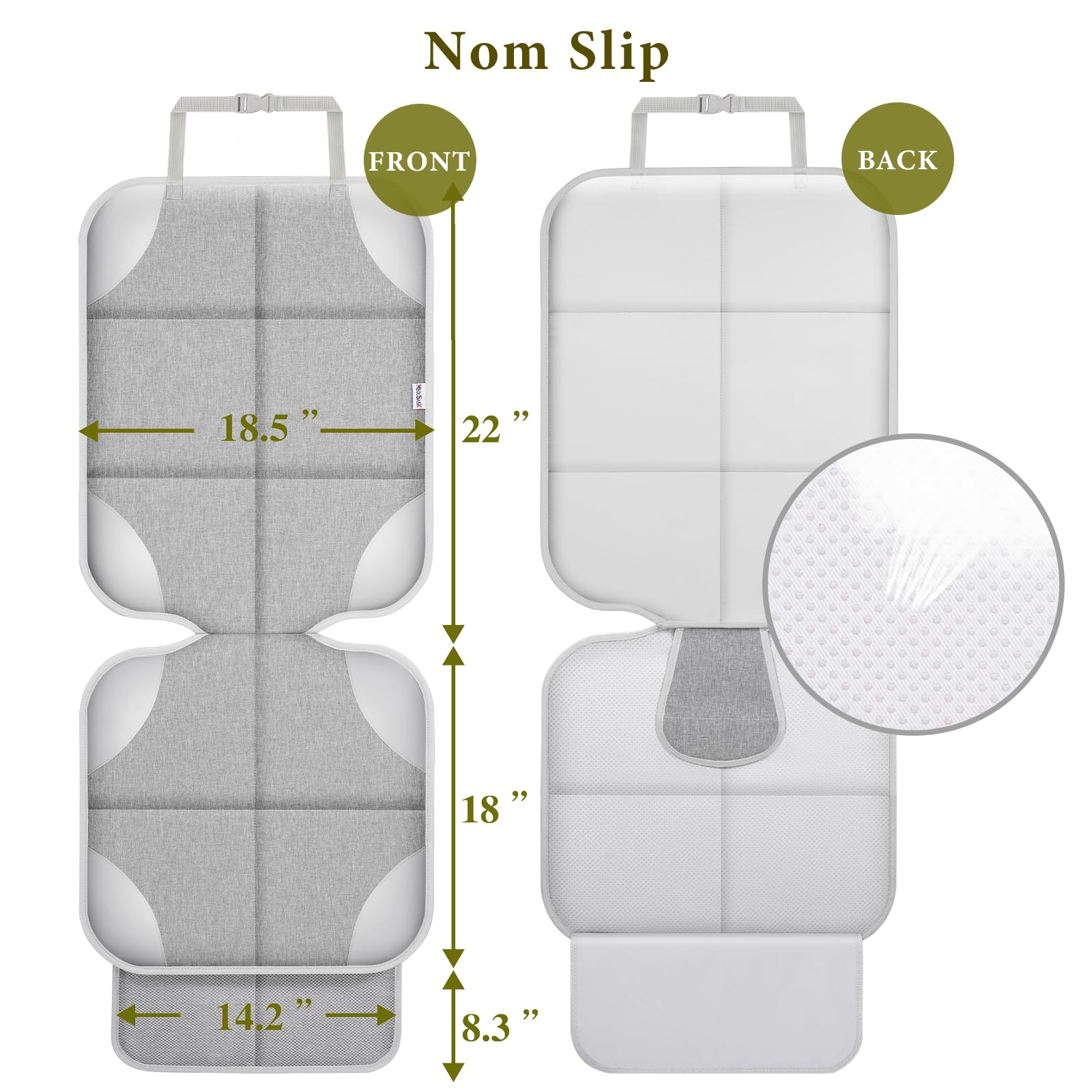 Meolsaek waterproof fabric car seat cover protects leather and fabric seats from spills