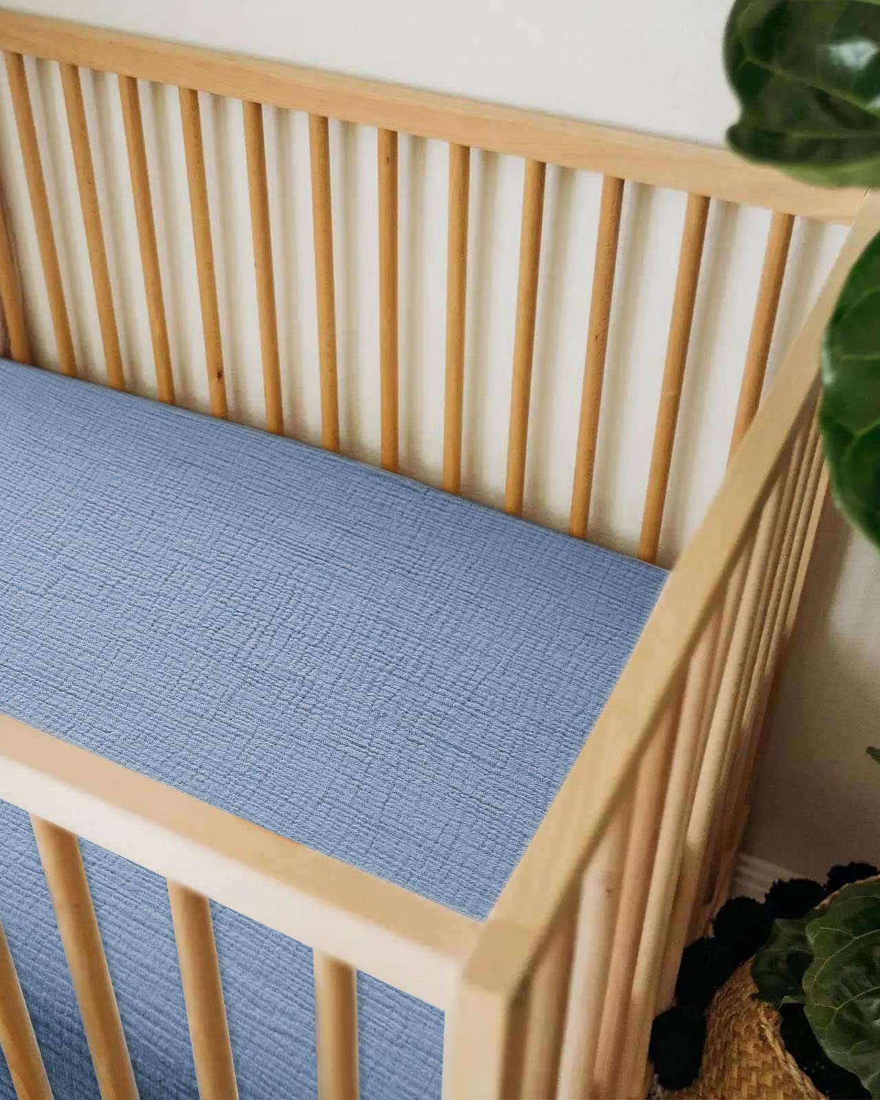 Meowcards muslin texture sheet feels soft and breathable for baby skin