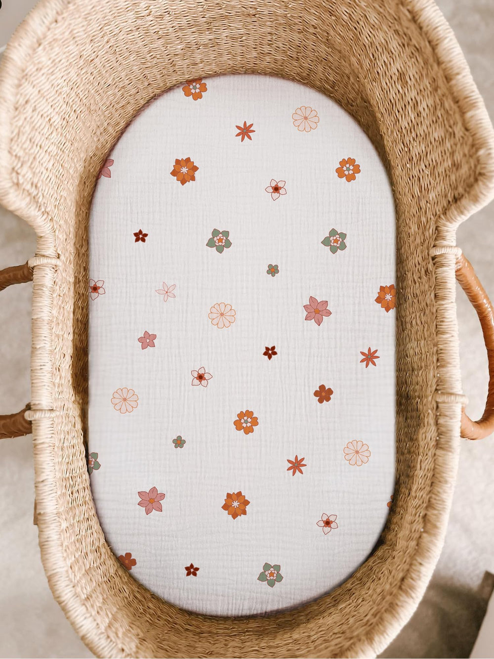 Meowcards bassinet sheet oval fit provides full coverage for oval bassinets, soft muslin comfort