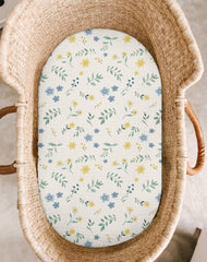 Meowcards bassinet sheet for oval shape with secure elastic edge