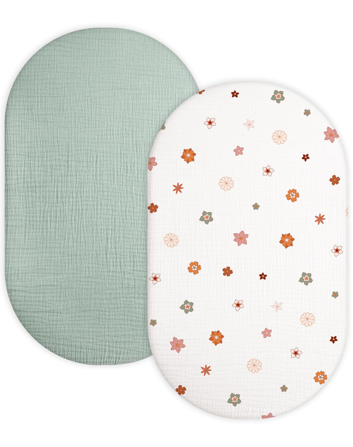 Meowcards bassinet sheet rectangle-fit offers snug, secure sleep surface.