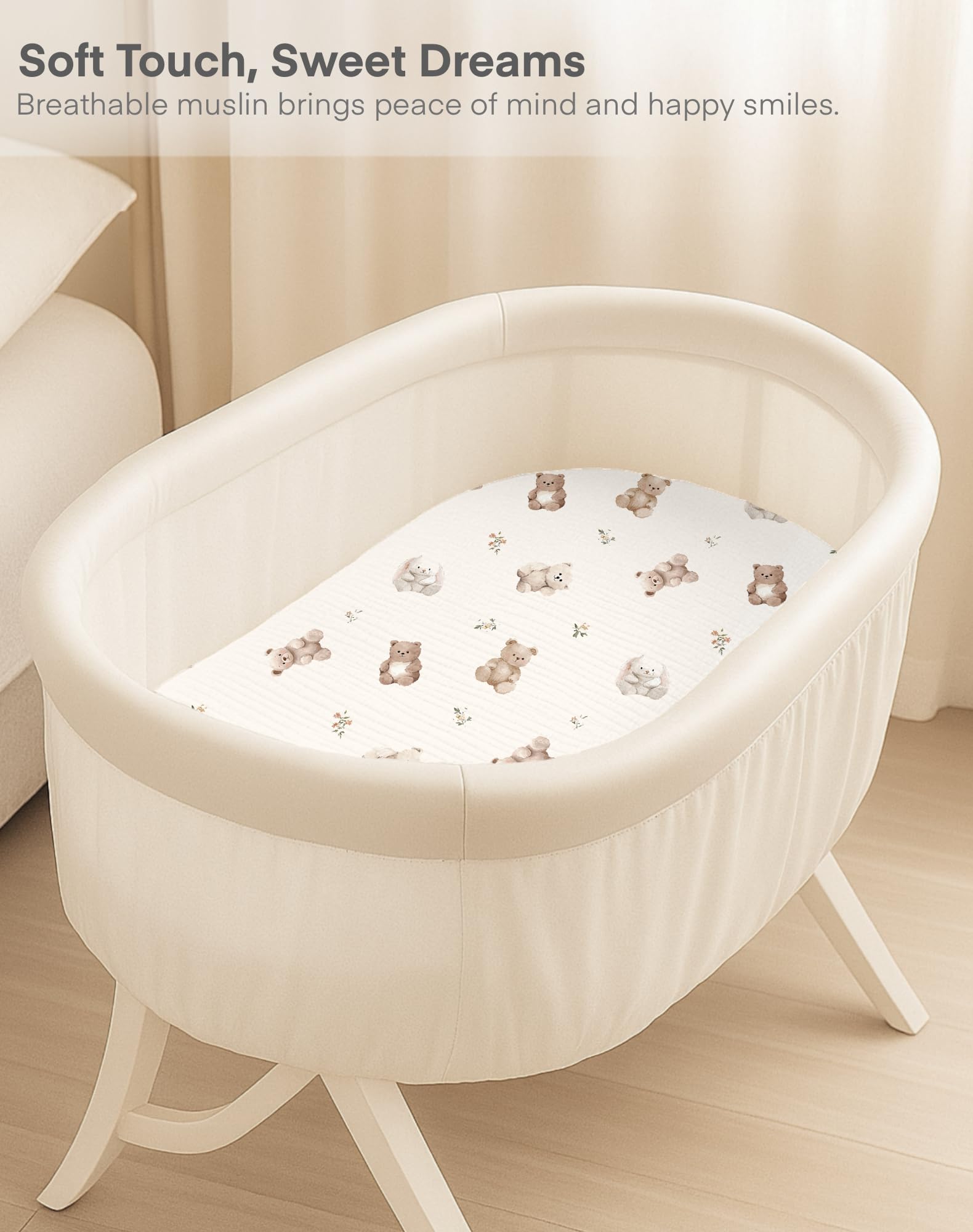 Meowcards muslin breathable fabric texture supports comfortable naps.
