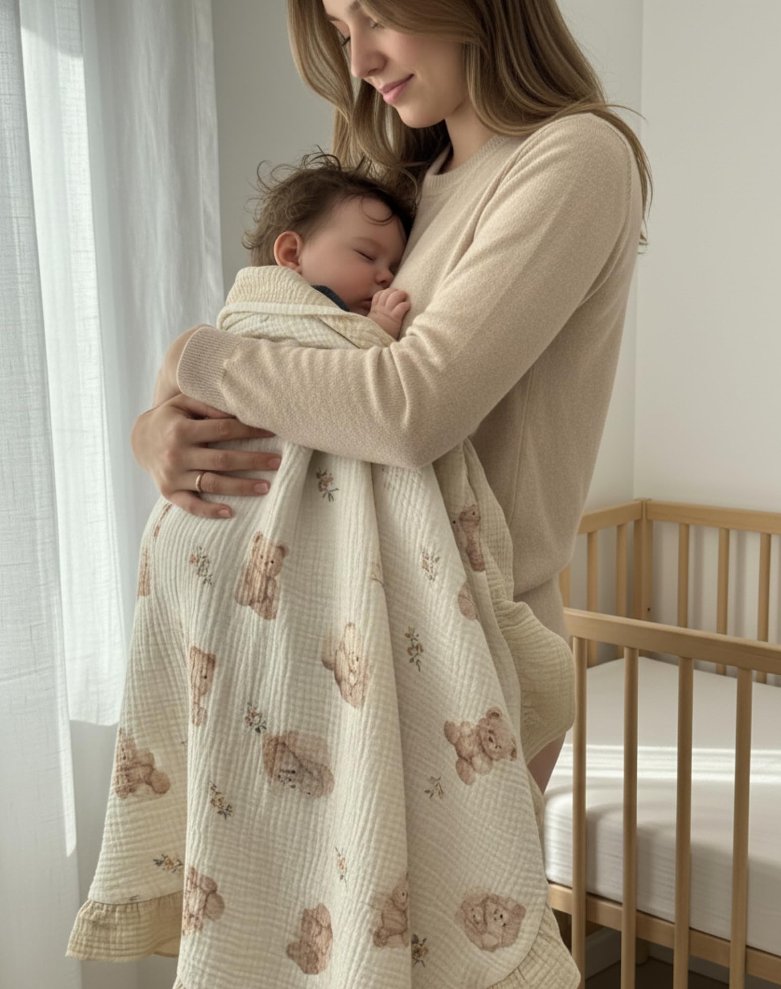 Meowcards muslin swaddle soft tummy time surface for play and rest.
