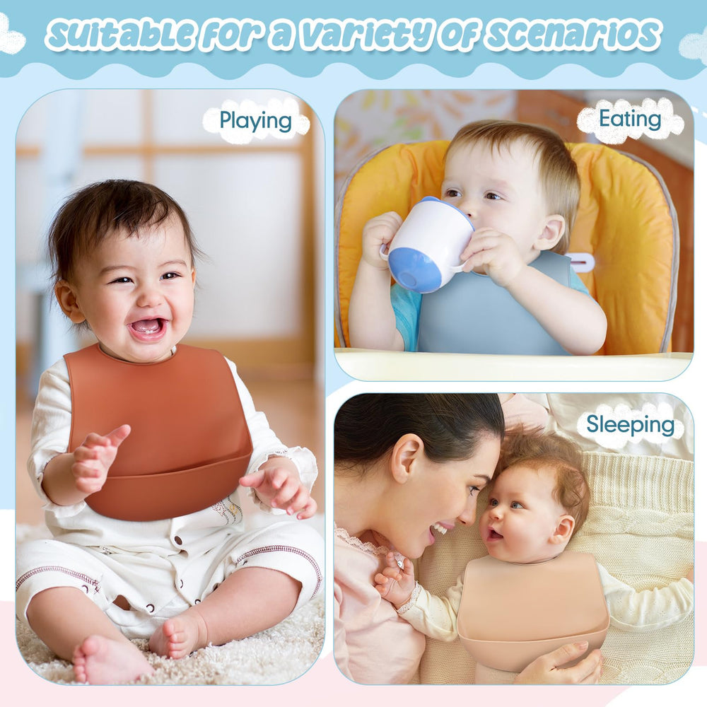 Mepase unisex silicone bib for babies, suitable for any gender