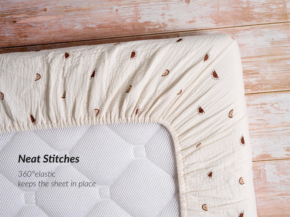 Meracorallo breathable cotton muslin sheet feels cool and comfy.