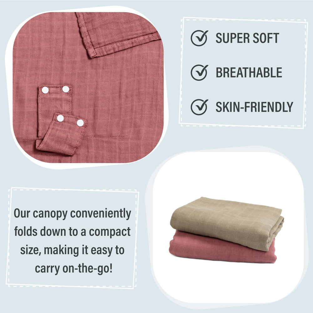 Meracorallo earthy-red color option shown on canopy