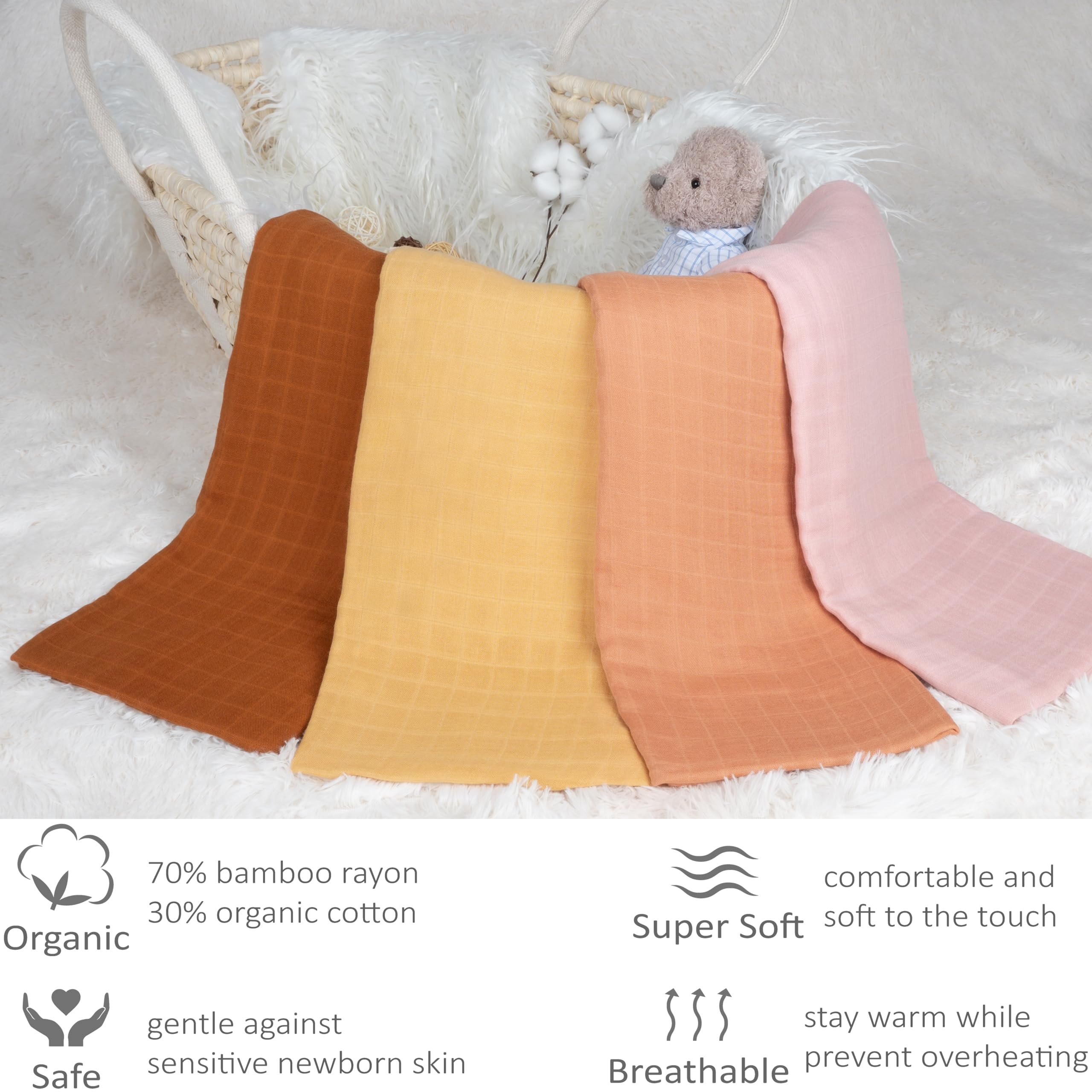 Meracorallo multi-use muslin blanket for burping cloth or changing cover.