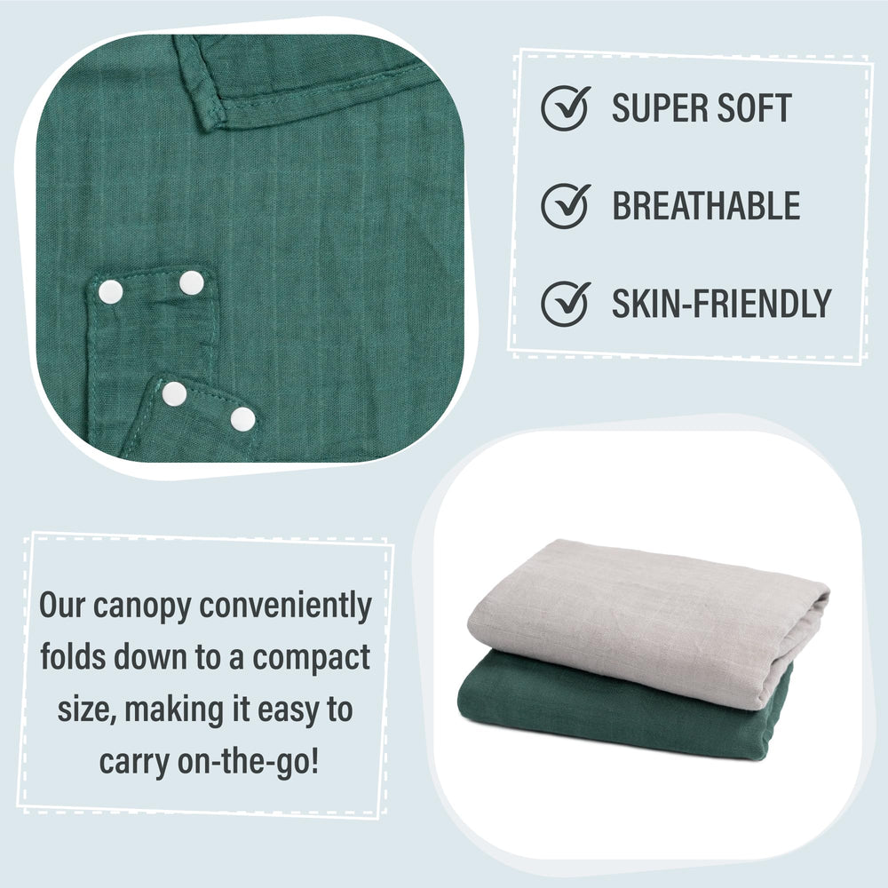 Meracorallo muslin cover protects changing tables while diapering on the go.