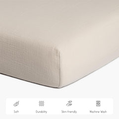 Deep-pocket design keeps the Meracorallo sheet snug on mattresses up to 9 inches.
