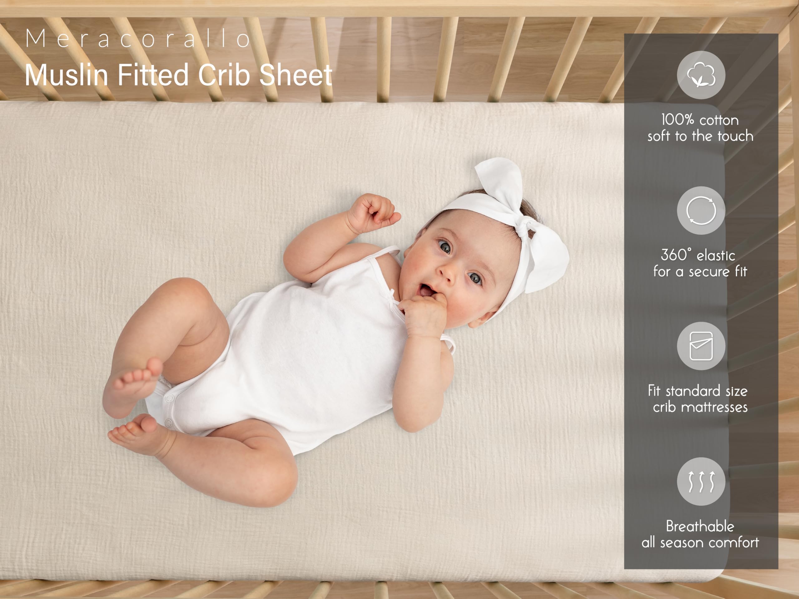 Elastic edges provide a secure, easy-to-change fit for Meracorallo sheets.