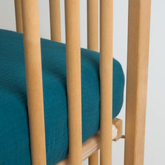 Meracorallo teal muslin crib sheet deep pocket fits mattresses up to 9 inches