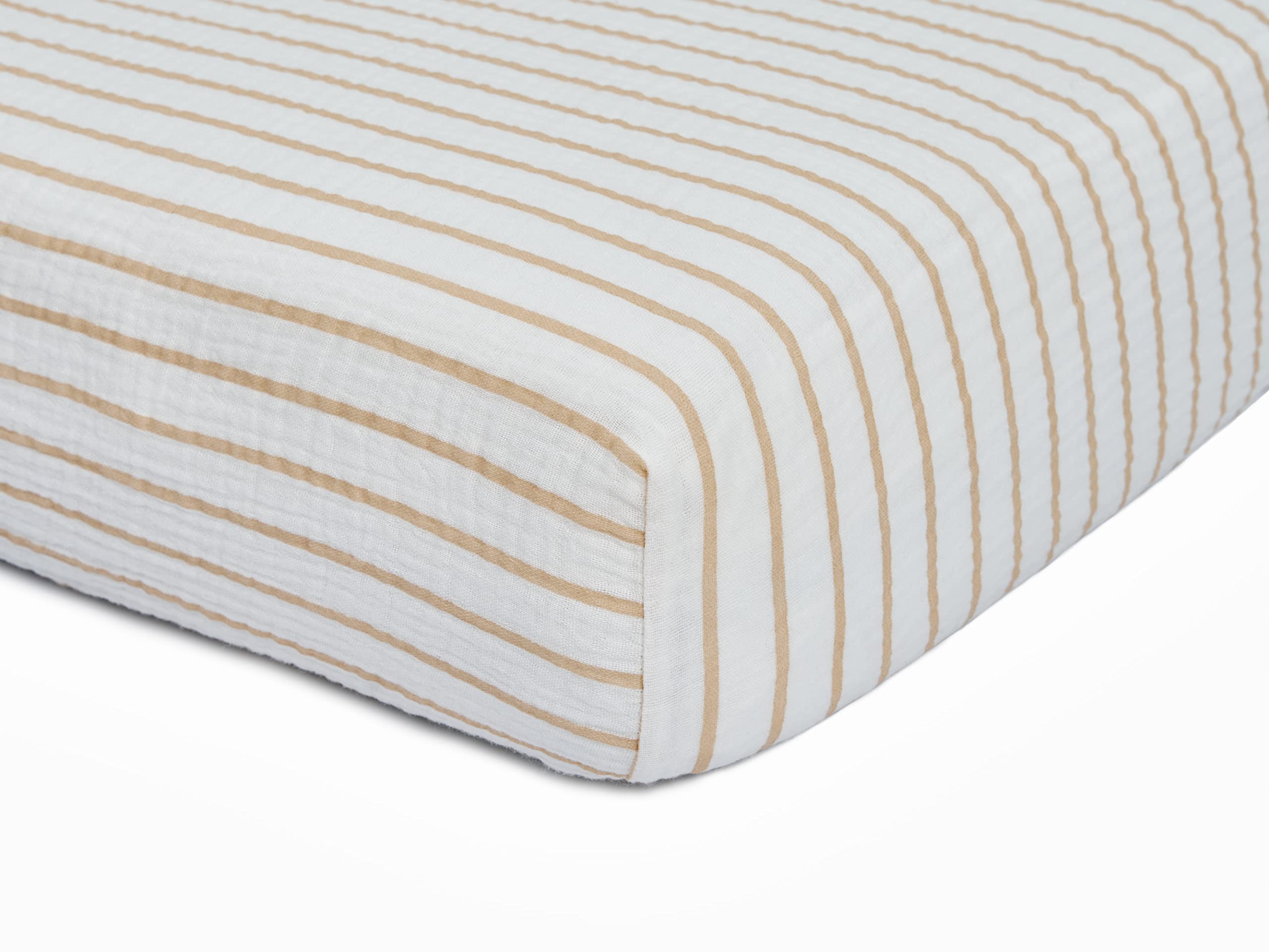 Meracorallo muslin crib sheet is machine washable for easy care