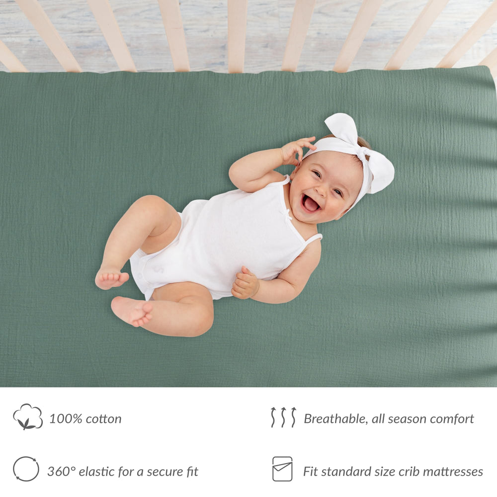 Meracorallo Roman Green pre-washed fabric offers immediate softness